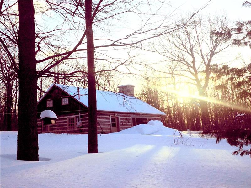 Covey Hill cabane d'héritage en bois rond