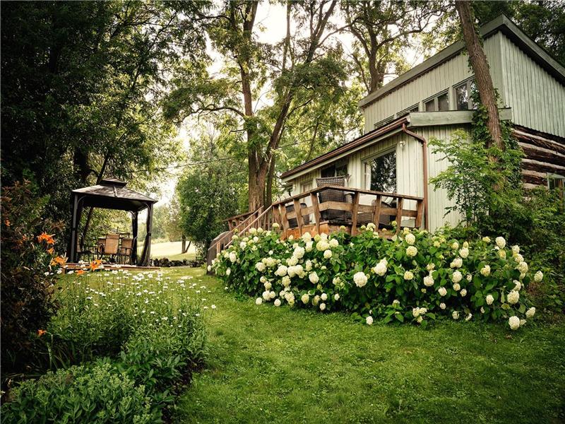 Century old log cabin on the beach