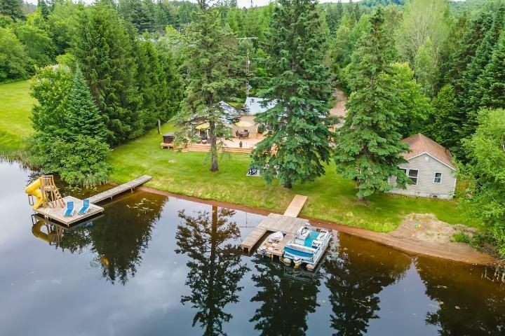 Waterfront w/ Hot Tub, Waterslide + Private Guest House. Walk to Beach, Short Drive to Arrowhead