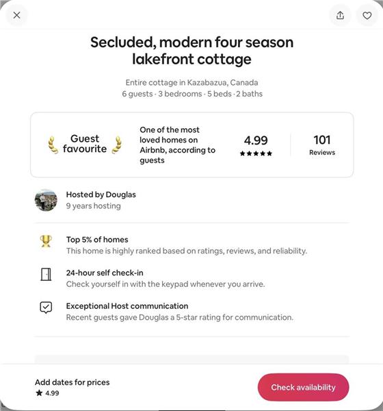 Chalet isolé, meublé avec goût, bord du lac