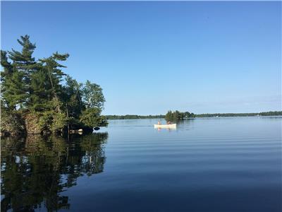 Rustic Family Log Haven on beautifull Sharbot Lake  with 99 Islands,36 miles shoreline,treed lot