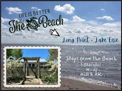 Steps across from the Beach! All-seasons with 3 bedrooms,Wi-Fi, AC/Heat