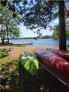 Waterfront cottage with private sand beach in quiet Kawartha setting