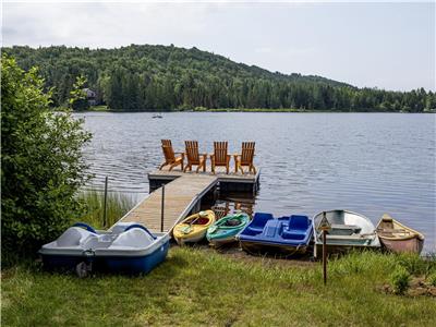 Chalet Ste-Lucie - quai, embarcations, air clim, vranda moustiquaire, plage prive, taxes incluses