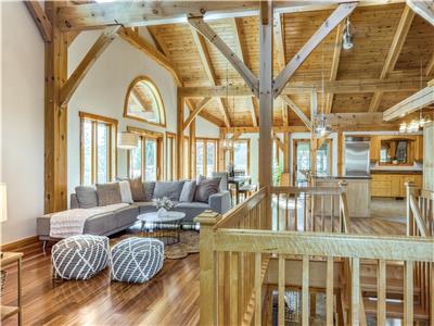 Chardonnay Bay: Secluded WaterFront Timber Frame+Loft on 4 acres, Boat, Ski, Snowshoe, Snowmobile
