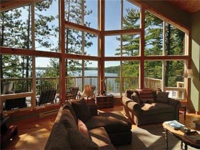 Executive Cottage on Chandos Lake: West Facing/Beautiful Sunset Views. Over 3 acres of privacy.