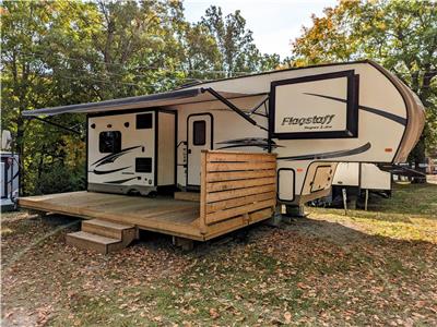 Start making memories in this double slide out fifth wheel by Forest River!