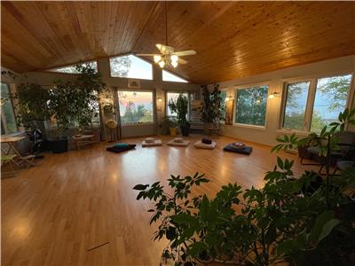 Painted Sky Studio: lakefront, panoramic views, infinity hot tub, 4 bedrooms, wood stove, winterized