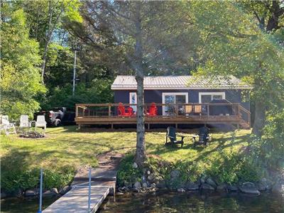 Fully Renovated Lakeside Cottage for Rent - 3 bedroom located on Big Clear Lake in Arden, Ontario