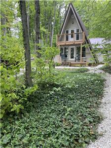 Shady A-frame at Chesley Lake Camp