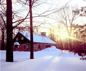 Covey Hill cabane d'hritage en bois rond